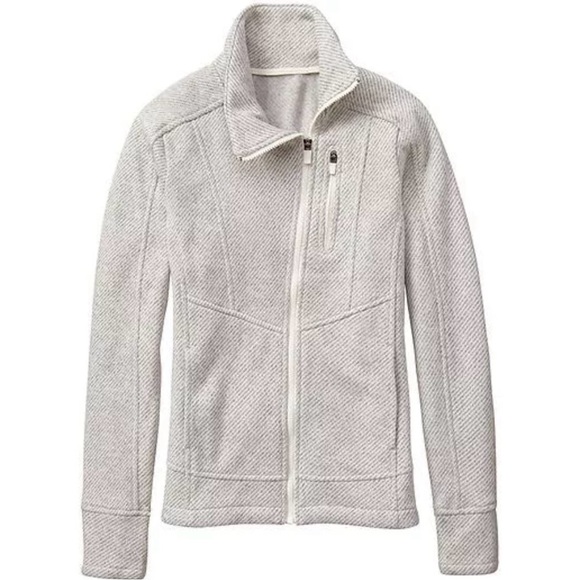 Athleta Jackets & Blazers - Athleta Trailwinds Knit Hike Jacket, Sandy White Heather, Medium